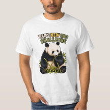 Défi de régime de panda drôle T-shirt de la fête d
