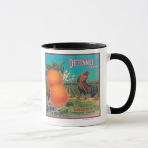 Defiance Orange LabelVenice Cove, CA Tasse