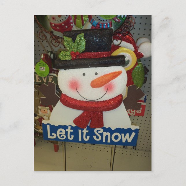 Defiant Snowman Postkarte (Vorderseite)