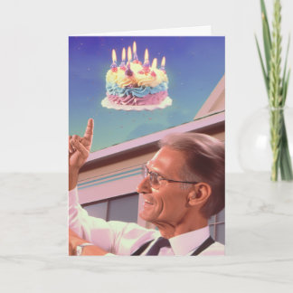 Défier la gravité sur votre carte d'anniversaire