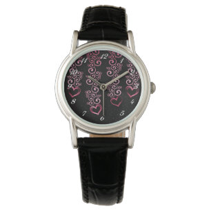 Défilement Coeurs de vigne Montre de poignet