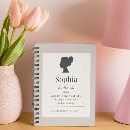 Defined by Name Spiral Notebook Notizbuch