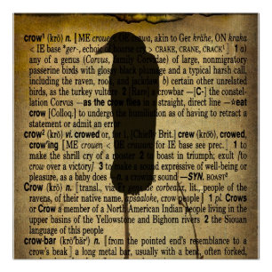 Definieren Sie Crow Glossy Poster