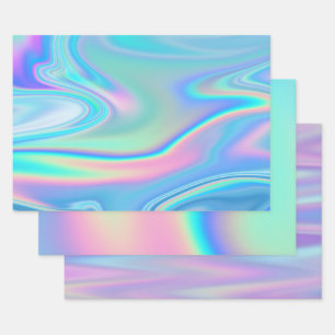 Définir le papier d'enveloppement holographique co