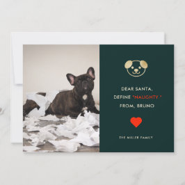 Définir Naughty | Funny Chien Photo Carte de vacan