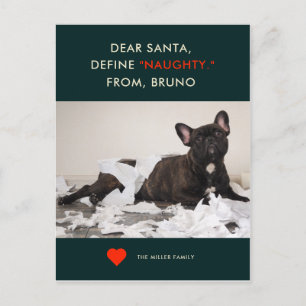 Définir Naughty   Votre carte de vacances photo dr