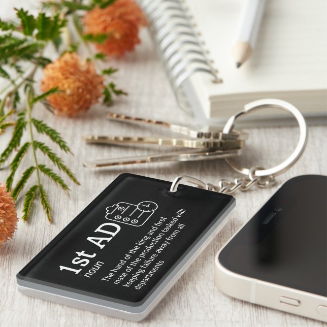 Definition 1. AD - Witziger stellvertretender Dire Schlüsselanhänger (Vorderseite rechts)