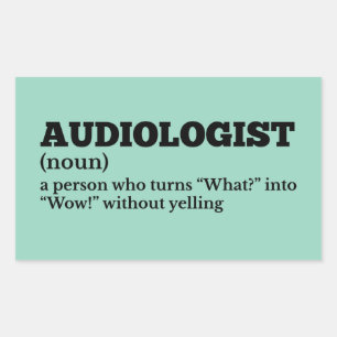 Definition-Aufkleber für Witty Audiologe Rechteckiger Aufkleber