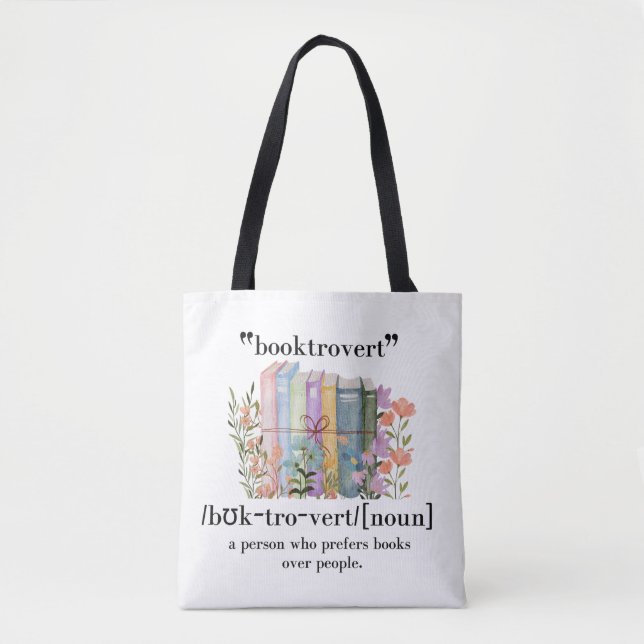 Definition "Booktrovert" Tasche (Vorderseite)