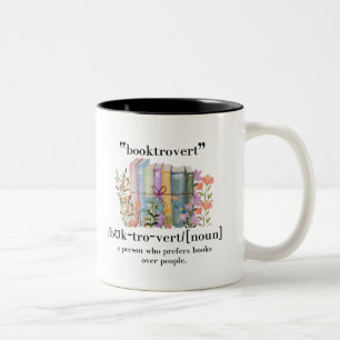 Definition "Booktrovert" Zweifarbige Tasse