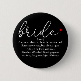 Definition, Brautparty, Hochzeit Button