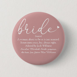 Definition, Brautparty, Hochzeit Button