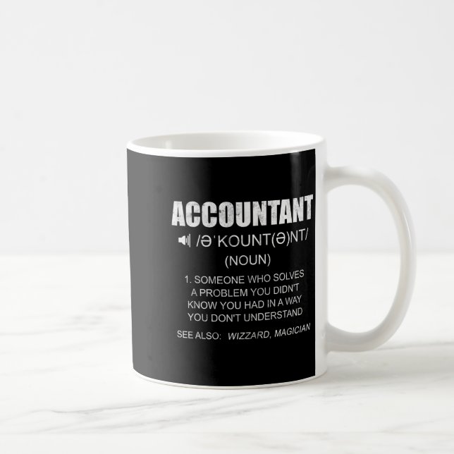 Definition Buchhalter lustig Steuerberater Geschen Kaffeetasse (Rechts)