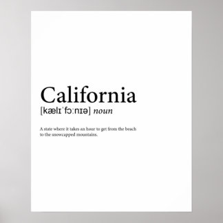 Définition Californie Poster