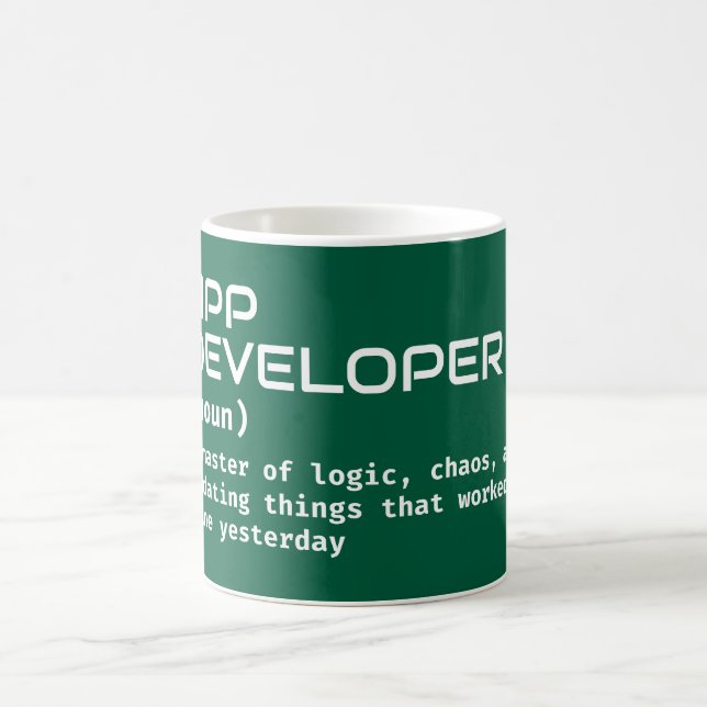 Définition de café App Developer - Mug Humour (Centre)