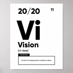 Définition de la vision Affiche motivationnelle