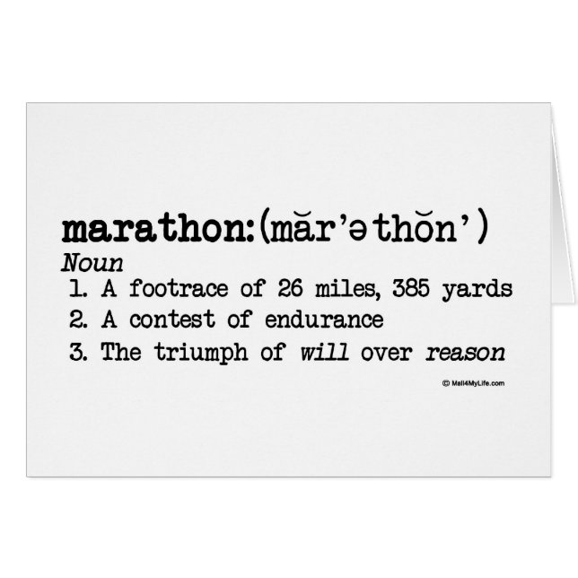 Définition de marathon (Devant horizontal)