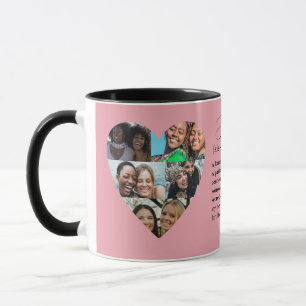 Définition de soeur Photo Coeur Collage Mug