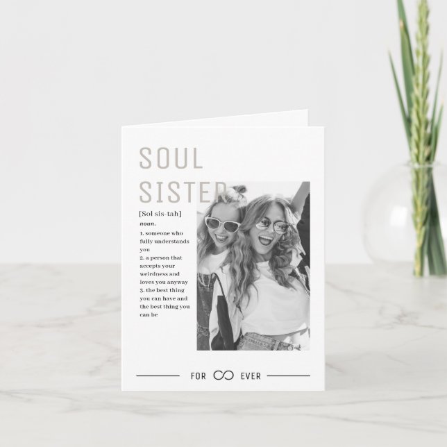 Définition de Soeur Soul Personnalisée Carte Anniv (Devant)