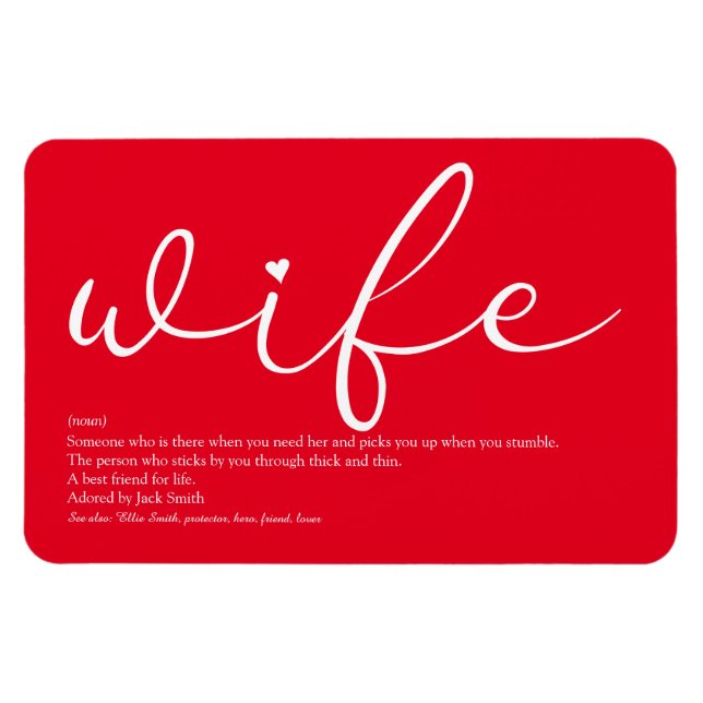 Definition der besten Ehefrau der Welt Magnet (Horizontal)