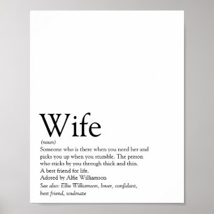 Definition der besten Ehefrau der Welt Poster
