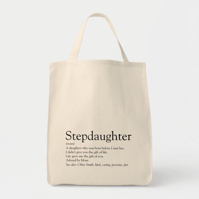 Definition der besten Steptochter der Welt Tragetasche (Vorne)
