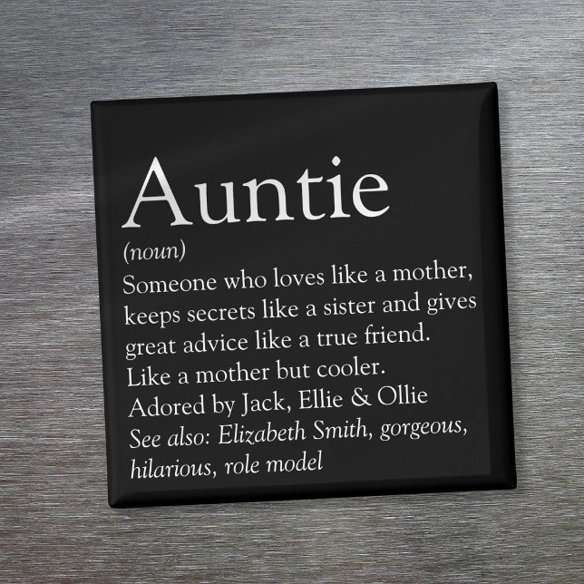 Definition der besten Tante der Welt Magnet (World's Best Ever Aunt Auntie Definition Magnet)