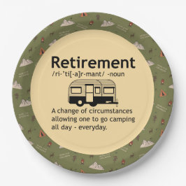 Definition der Camping-Rente Pappteller