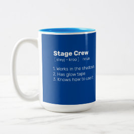 Definition der Crew der Bühne Zweifarbige Tasse