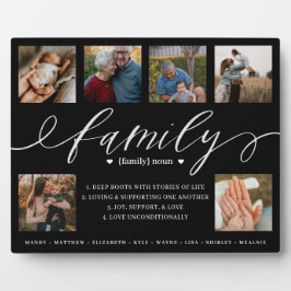 Definition der Familie Custom Foto Collage Keepake Fotoplatte