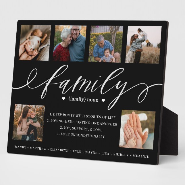 Definition der Familie Custom Foto Collage Keepake Fotoplatte (Seite)
