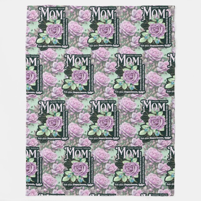 Definition der floralen Mama über den gesamten Dru Fleecedecke (Vorderseite)