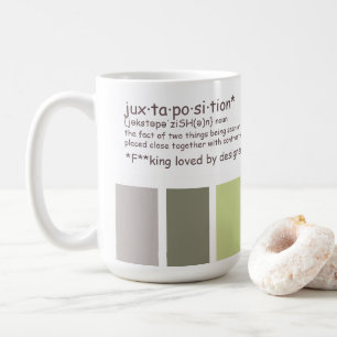 Definition der Juxtaposition Kaffeetasse
