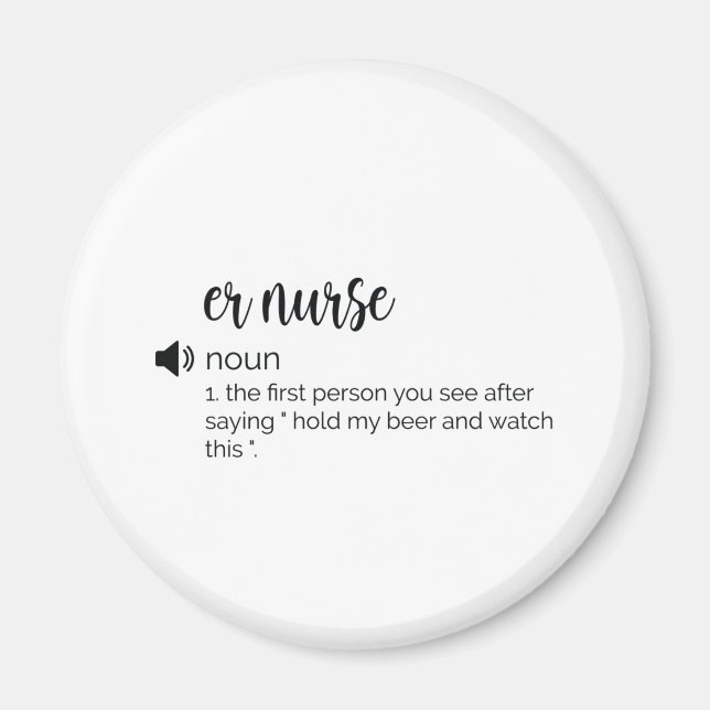 Definition der Krankenschwester Funny ER Magnet (Vorne)