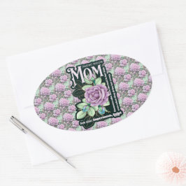 Definition der Mama für Blumen über Printmedien Ovaler Aufkleber