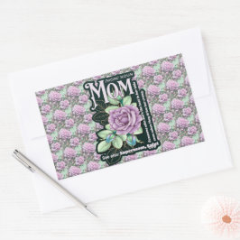 Definition der Mama für Blumen über Printmedien Rechteckiger Aufkleber