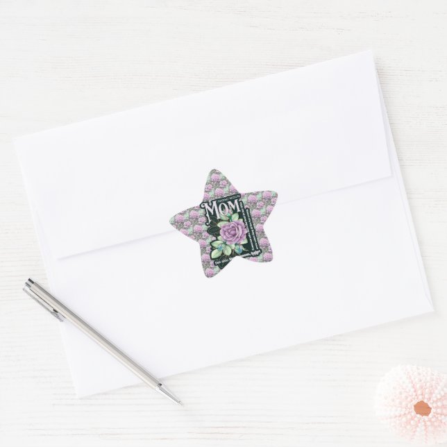 Definition der Mama für Blumen über Printmedien Stern-Aufkleber (Umschlag)