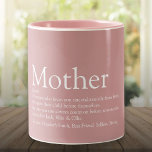 Definition der Mutter Mama Rose rosa Zweifarbige Tasse<br><div class="desc">Personalisieren Sie für Ihre Mama Mama,  Mama,  Mama,  Mutter oder Mamá ein einzigartiges Geschenk für Muttertag,  Geburtstag,  Weihnachten,  Babyduschen oder jeden Tag,  den Sie gewollt haben,  um zu zeigen,  wie viel sie Ihnen bedeutet. Ein perfekter Weg,  ihr zu zeigen,  wie phantastisch sie jeden Tag ist. Entwickelt von Thisisnotme©</div>