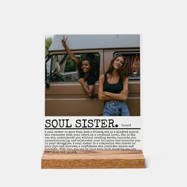 Definition der personalisierten Soule mit Foto Acrylschild (Vorderseite)