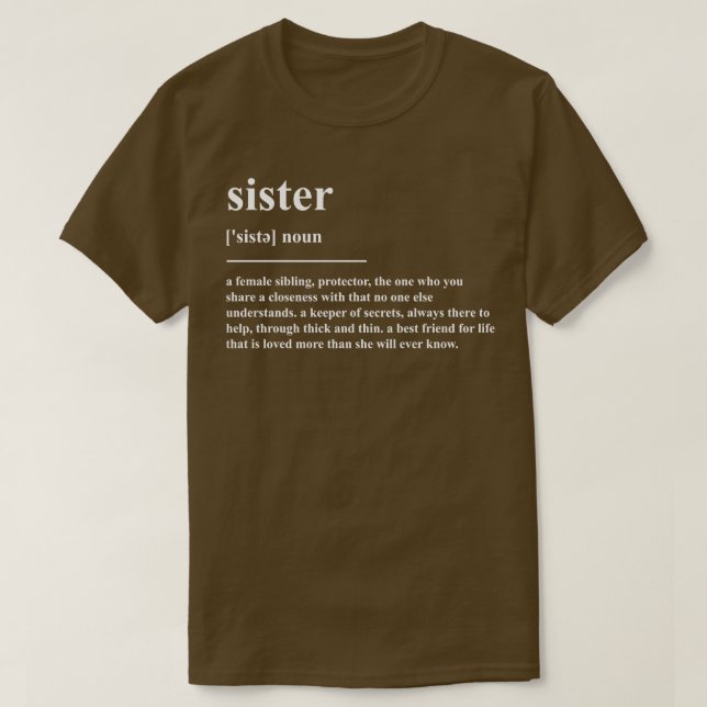 Definition der Sister T-Shirt (Design vorne)