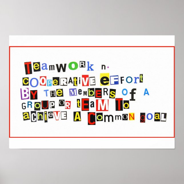 Definition der Teamarbeit Poster (Vorne)