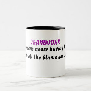 Definition der Teamwork Zweifarbige Tasse