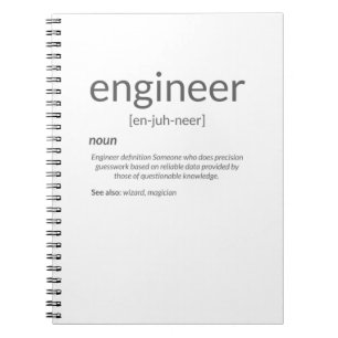 Definition der Uni eines Gift Engineers Notizblock