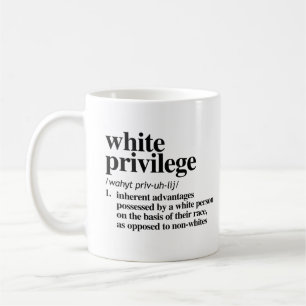 Definition der weißen Vorrechte Kaffeetasse