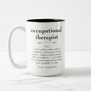 Definition des Arbeitstherapeuten Dankeschön Gesch Zweifarbige Tasse