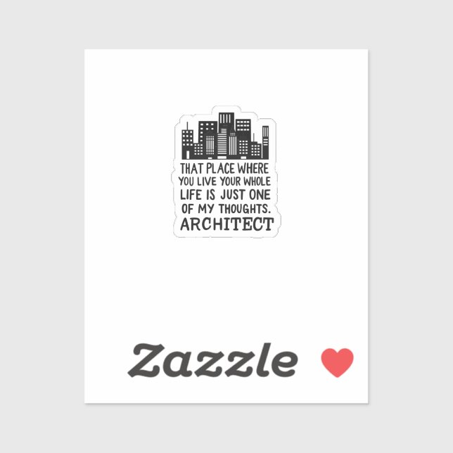 Definition des Architekten Aufkleber (Blatt)