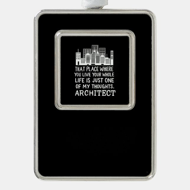 Definition des Architekten Rahmen-Ornament Silber (Vorderseite)