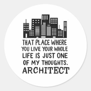 Definition des Architekten Runder Aufkleber