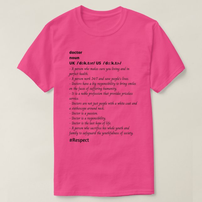 Definition des Arztes T-Shirt (Design vorne)