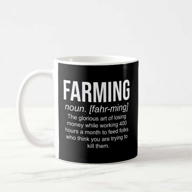 Definition des Bauern "Landwirtschaft und Spaß" Kaffeetasse (Links)